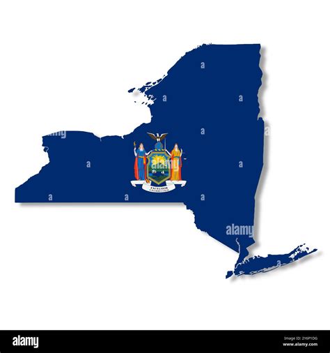 New York State Flag Map