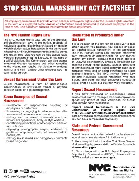 new york state harassment laws workplace