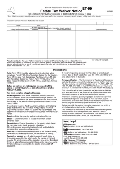 new york state tax waiver form