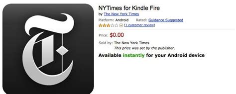 new york times app download for kindle
