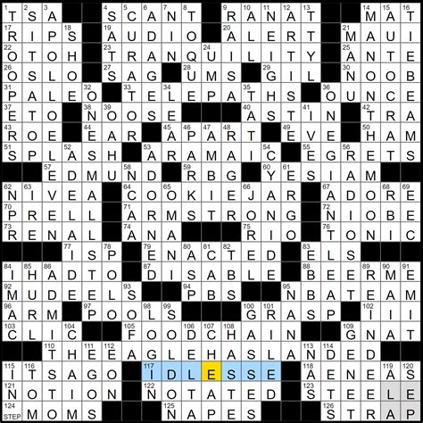 new york times crossword answers rex parker