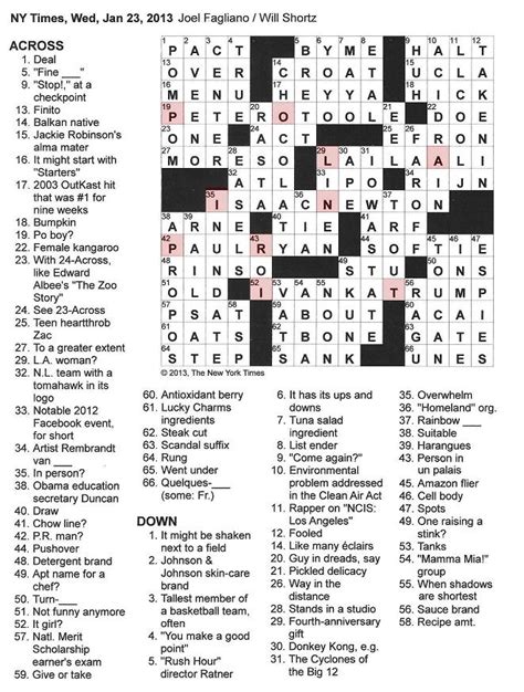 new york times crossword seattle times hints