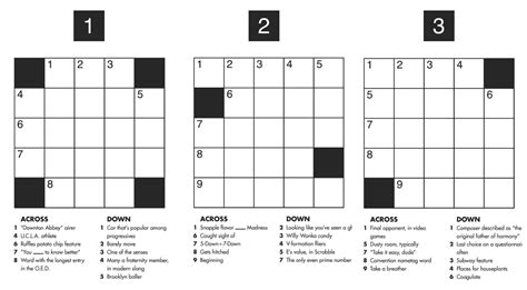 new york times mini crossword puzzle archive