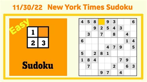 new york times sudoku medium rules