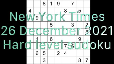 new york times sudoku puzzles and games