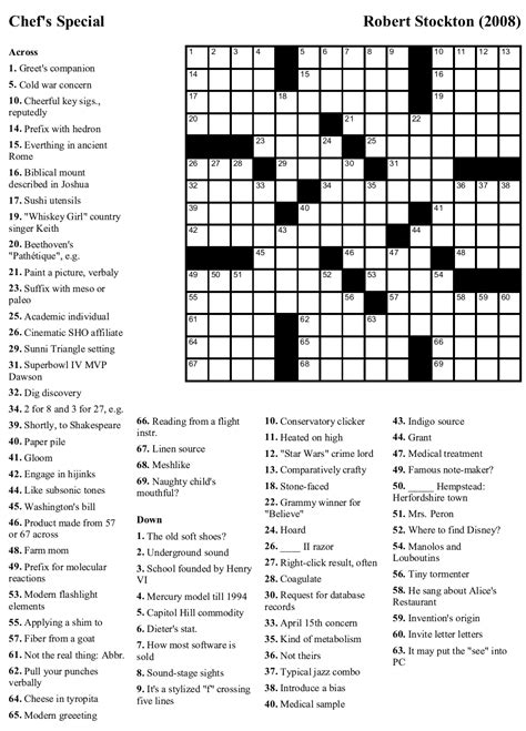 new york times today's paper crossword puzzle