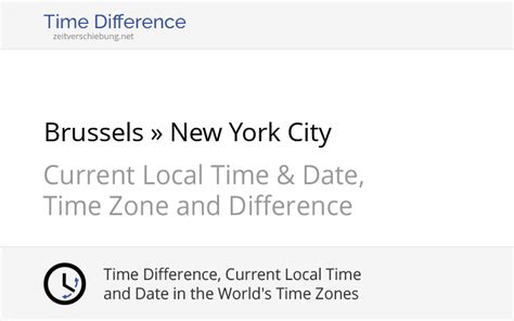 new york to brussels time difference