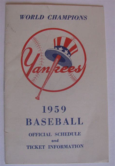 new york yankee schedule 1959