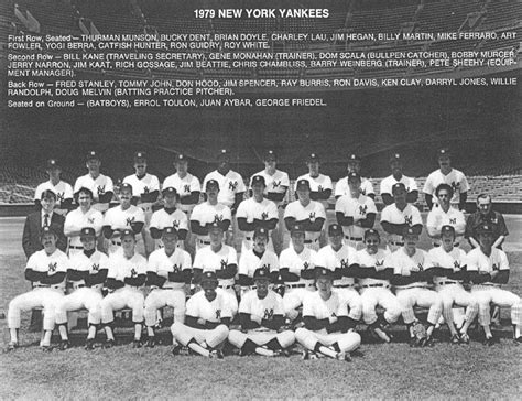 new york yankees baseball team roster in 1979