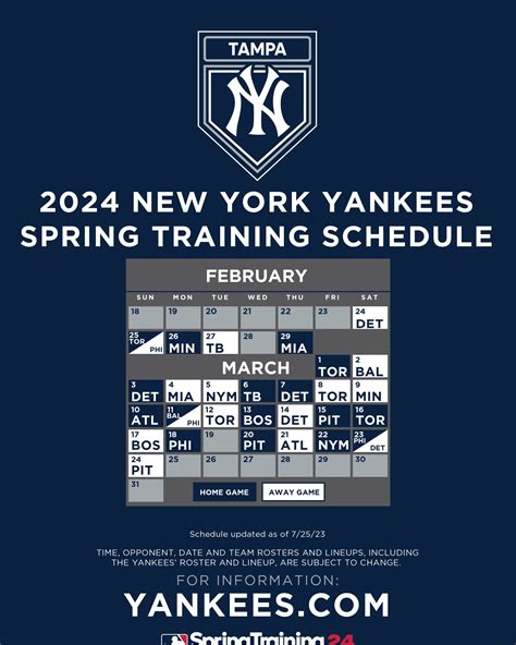 new york yankees spring training games 2024