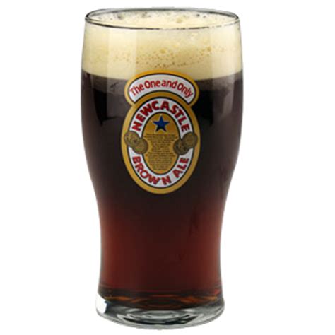 newcastle brown ale pint glass