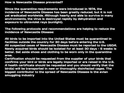 newcastle disease treatment in birds