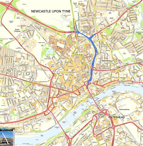 newcastle street map uk