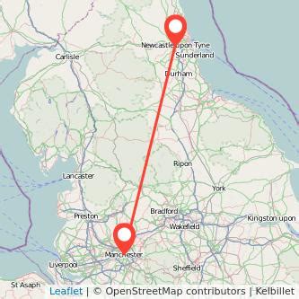 newcastle to manchester travel time