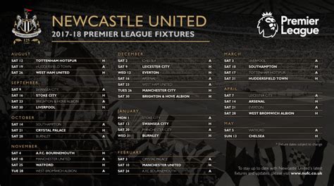 newcastle united fixtures home games