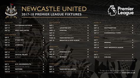 newcastle united home fixtures