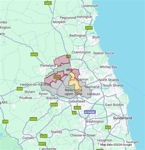 newcastle upon tyne maps google