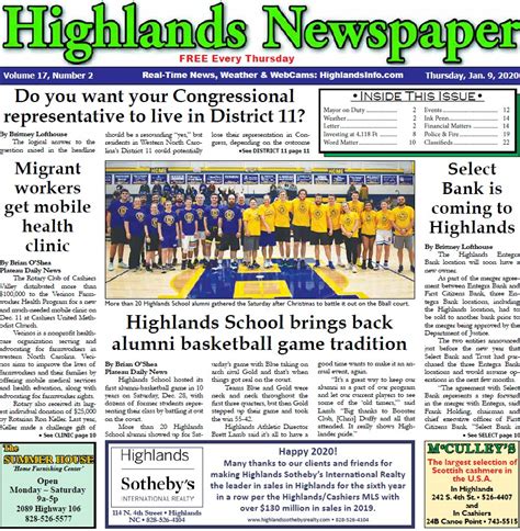 news of the highlands newspaper
