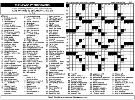 newsday crossword brains only review