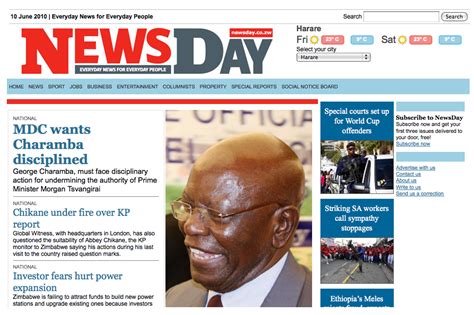 newsday zimbabwe latest news headlines