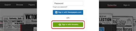 newspapers.com login page