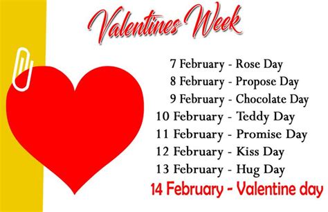 Valentine Week Days List 2020
