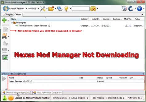 nexus not downloading mods