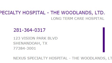 nexus specialty hospital the woodlands