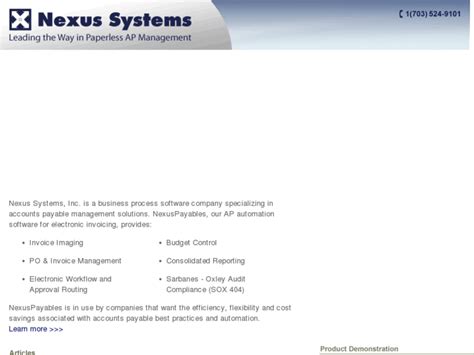 nexus vendor connect registration