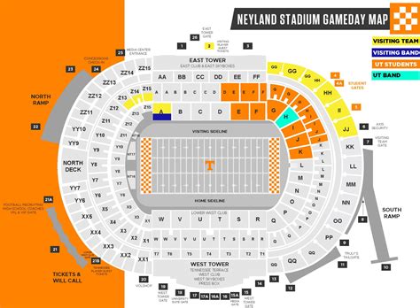 neyland stadium seat map