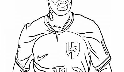 neymar Colouring Pages