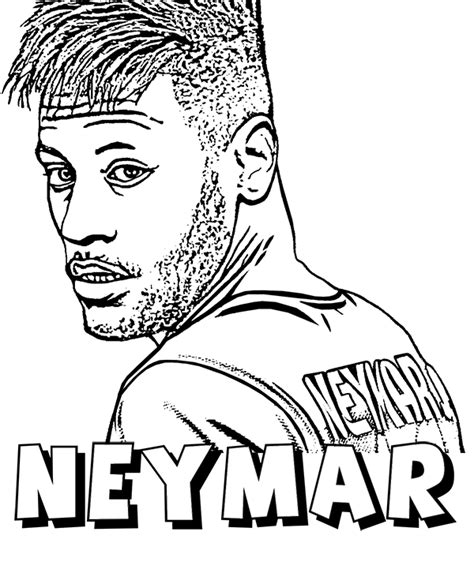 neymar jr coloring pages psg