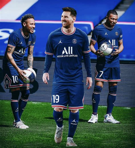 neymar mbappe and messi in psg