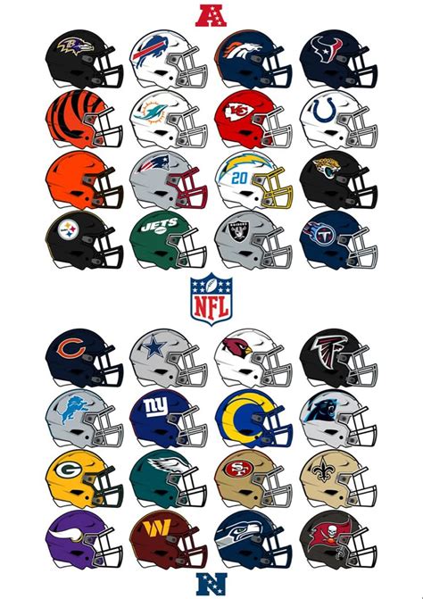 Nfc Afc Helmet Printable