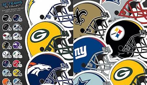 NFL Helmet Sticker Assortment | Helmet stickers, Football helmets, Nfl