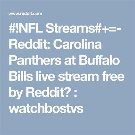 nfl live stream reddit carolina panthers