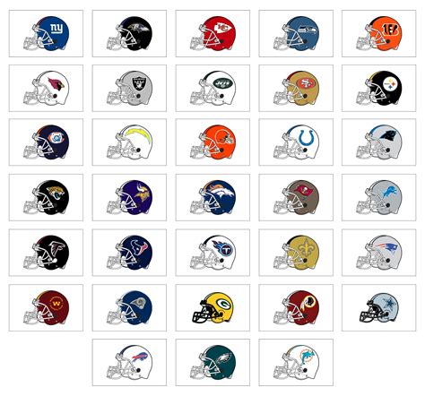 nfl logos on helmets