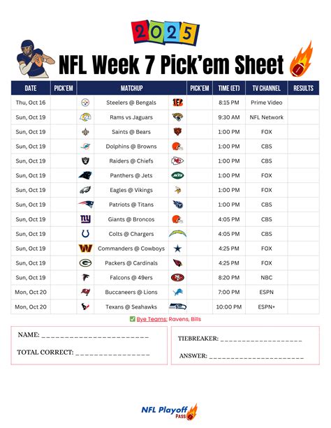 nfl pick 'em week 7