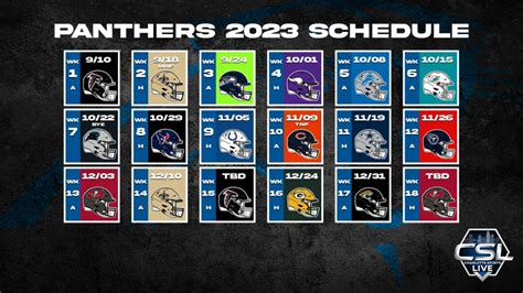nfl schedule 2023-24 panthers