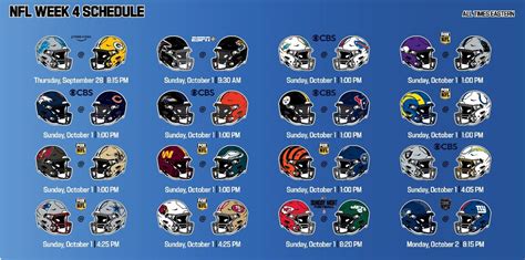 Nfl schedule week 4