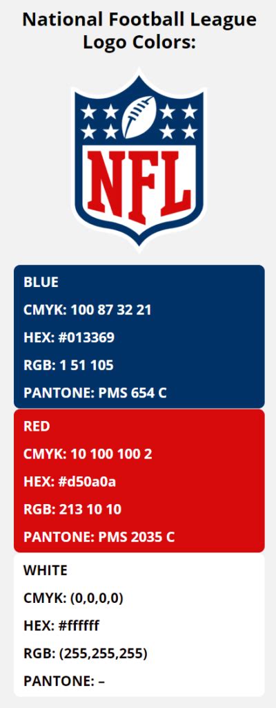 nfl team color hex codes