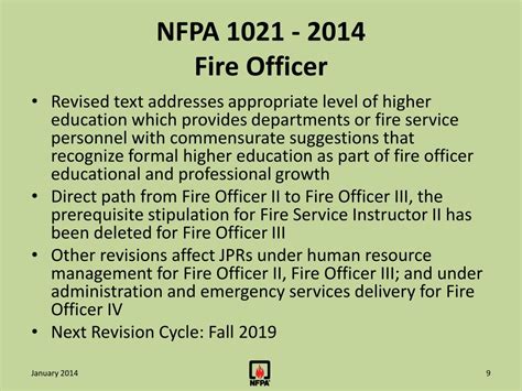 nfpa fire officer standards