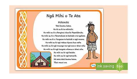 Ngā Mihi o te Ata Greetings Poster (l'insegnante ha fatto)