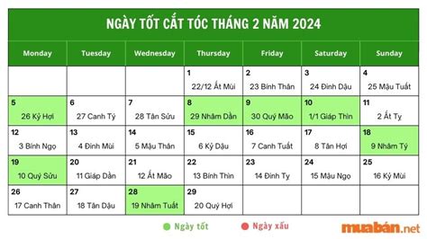 ngay tot cat toc thang 2 2024