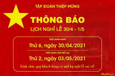 nghĩ lễ 30/4 và 1/5/2022