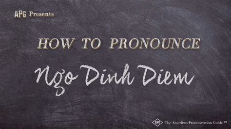 ngo dinh diem pronunciation