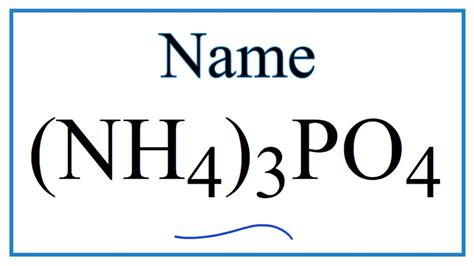   Nh4 3po4 compound name. Solved What Is The Name Of The Compound (NH4