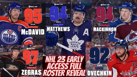 nhl 23 roster updates