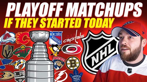 nhl playoff matchups if season ended today