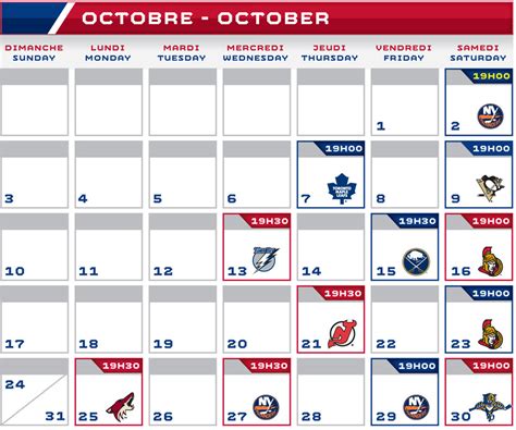 nhl schedule montreal canadiens